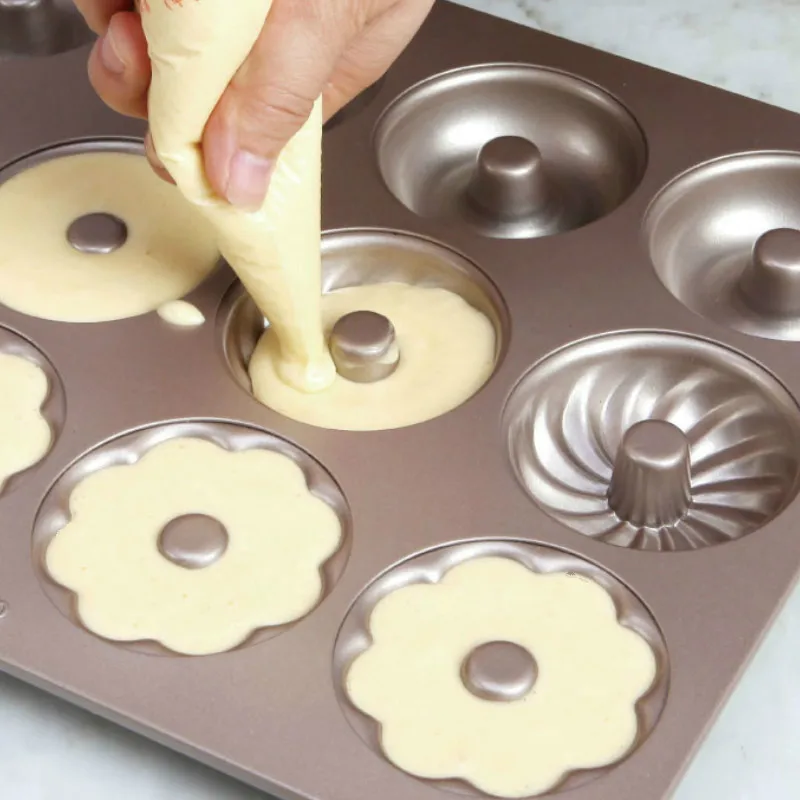 

6/12 even doughnut mold mini non-stick round doughnut mold cake chocolate decoration baking pastry tool kitchen accessories