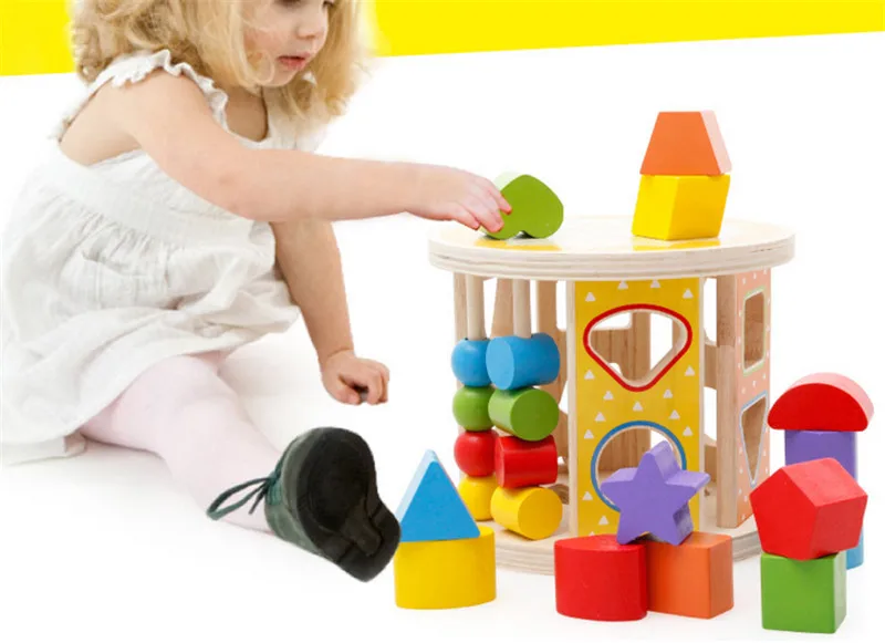 Новая деревянная игрушка многофункциональная интеллектуальная коробка деревянные блоки Детская обучающая игрушка, подарок для ребёнка детская игрушка