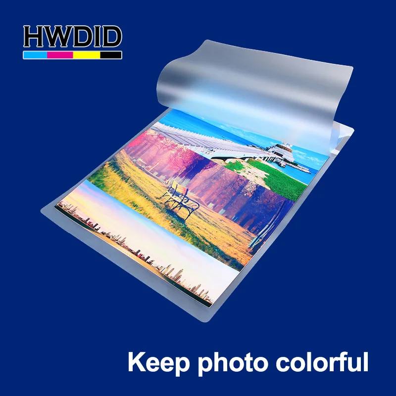 

HWDID Thermal Laminating Film 3R 4R 5R 5" 6" 7" for Format Laminator Plastic sealing machine PET+EVA 100 Sheets/Pack