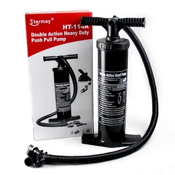 

2018 New Gas-fill Air compressor Connector Two ways Large Hand Pumped Rubber Boat Assault Boat Inflatable Air Pump Dual Pumping