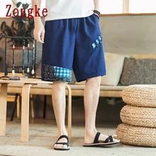 Zongke Длина по колено, пэчворк мужские шорты кэжуал уличная мужские Шорты хлопковые мужские шорты Лето новая 5XL одежда