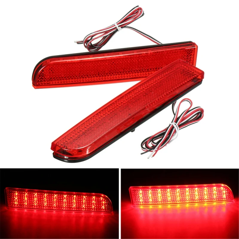 30 светодиодный красный задний бампер отражатель задний тормоз Стоп ходовой Поворотный Светильник лампа для Mitsubishi Lancer 2008