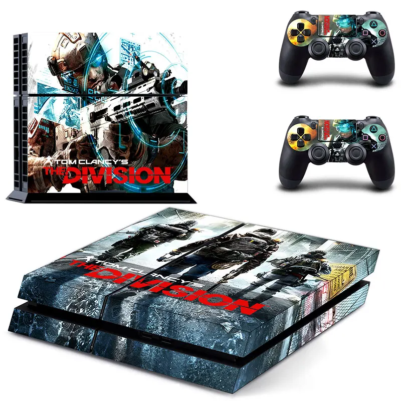 

PS4 Vinly Skin Tom Clancys The Division Cover Sticker Cover for Sony PS4 for PlayStation 4 and 2 Controller Skins