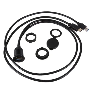 

Car Dashboard Flush Mount USB3.0 HDMI Male to Female USB A-type+ HDMI Female port to USB A-type male + HDMI Male Plug
