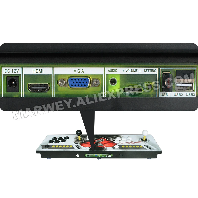 Marwey Pandora's Box 6 1300 в 1 JAMMA аркадная игра консоль USB Джойстик Аркада кнопки нулевой