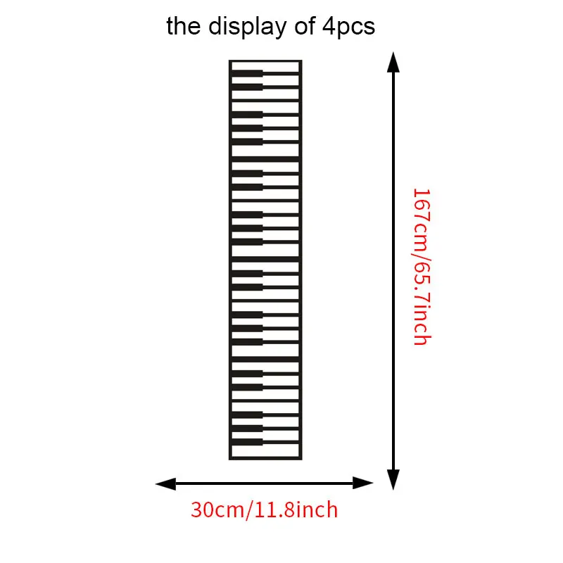 Креативная Наклейка на стену для фортепианного ключа, музыкальный инструмент, музыка для фортепиано, украшение для детской комнаты, художественные наклейки, водонепроницаемый ПВХ