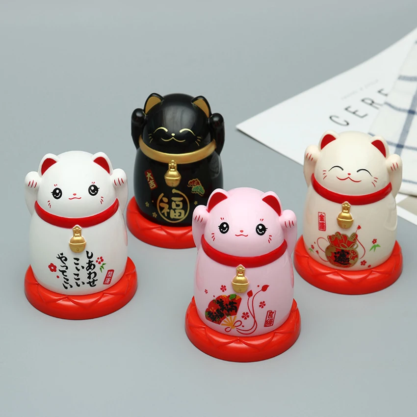 Коробка для зубочисток Lucky Cat мультяшное оформление искусственный АБС пластик