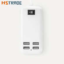 5 В 2.1A 15 Вт 4 Порта USB Зарядное Устройство ЕС Plug Настольных Док Зарядное Устройство Адаптер для iPhone 7 6 5 4S Samsung S7 HTC LG с 1.5 м Линии