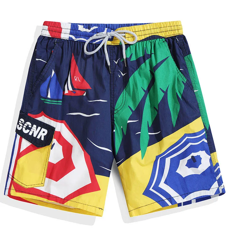 WildSurfer мужские пляжные шорты для плавания брюки быстросохнущие шорты плюс размер костюм для серфинга анти-брюки хлопок доска короткие SP74 - Цвет: WS5125