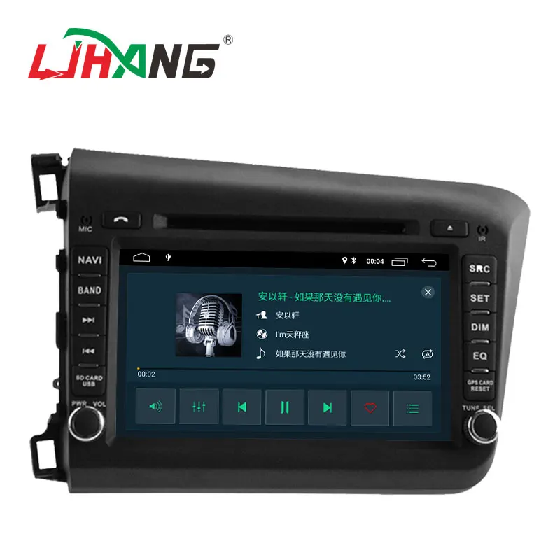 Cheap LJHANG 8 inch Android 8.1 Car DVD Player 2 Din For Honda Civic 2012-2015 2016 GPS Navigation Radio WIFI Multimedia Stereo Audio 2