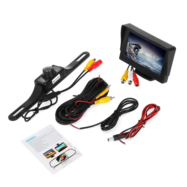 Бесплатный Shippnig KELIMA Автомобильная Камера Заднего вида с 7 LED Night Lights с 4.3 дюймов Дисплей 2-в-1 Комплект