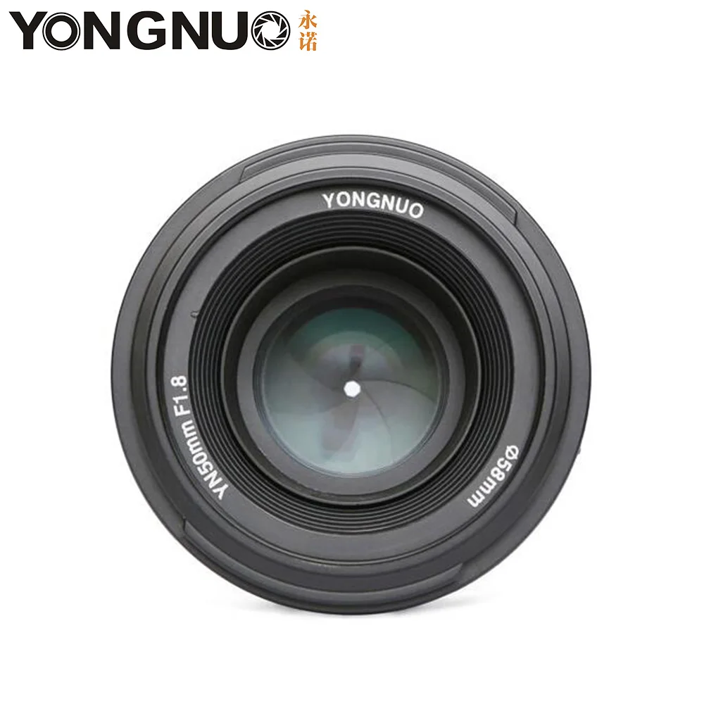 Объектив камеры YONGNUO YN50mm F1.8 MF YN 50 мм f/1,8 AF объектив YN50 апертура Автофокус для NIKON D5300 D5200 D750 D500 DSLR камера s