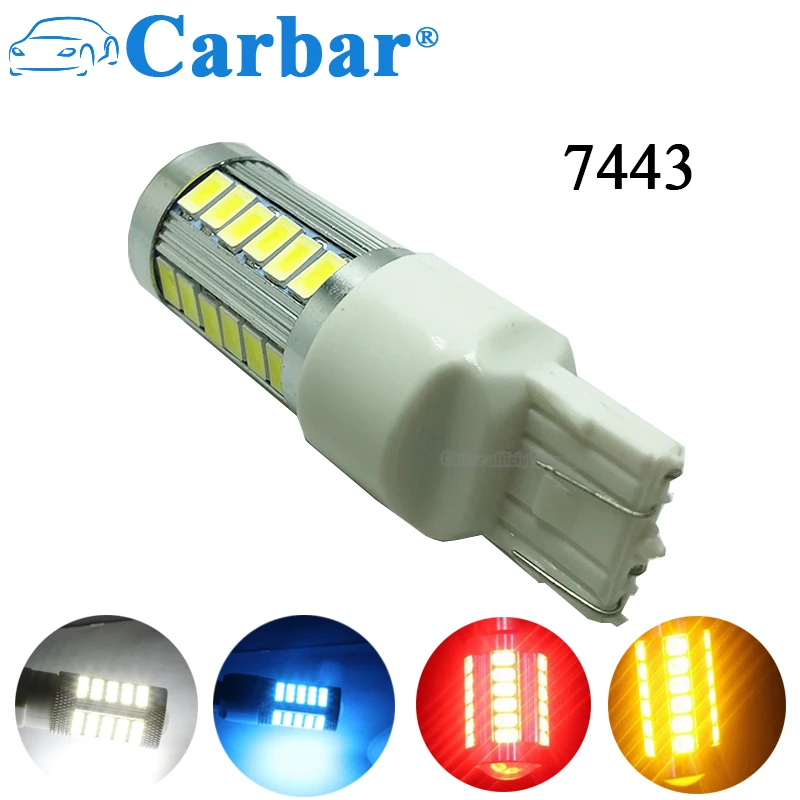 Светодиодная лампа Carbar # 1X T20 7443 W21/5W 33 SMD 5630 дневные ходовые огни 12 В постоянного