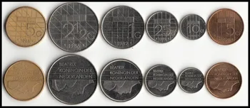 

Netherlands 6pcs/lot Coin Free shipping 5-10-25 points 1-2.5-5 Shield COINS Not circulated