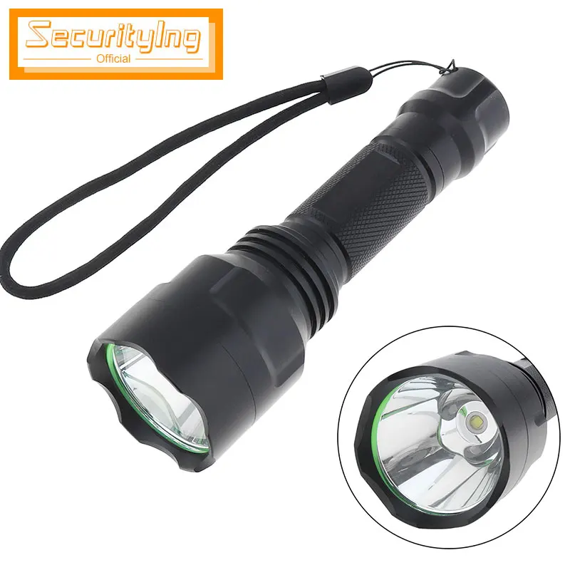 

SecurityIng C8 LED Flashlight 18650 Waterproof Lights Powerful LED Rechargeable Torch LB-XL T6 LED 500 Lumens 5 Modes Flashlight