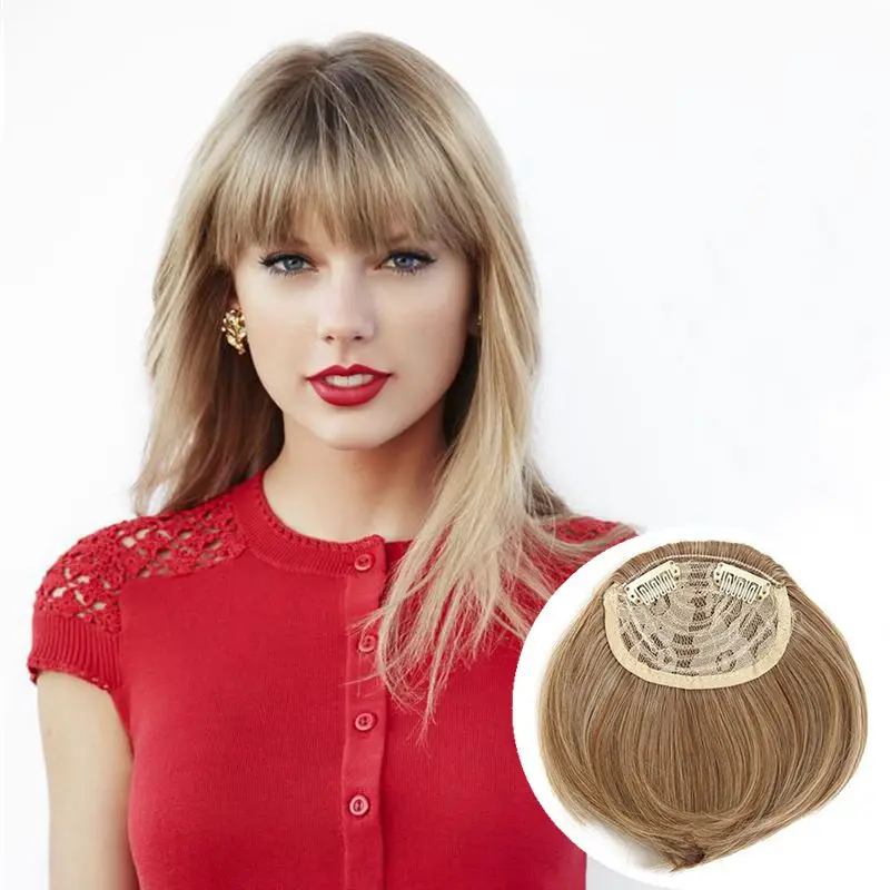 New Style Clip In Hair Bangs Natural 10 Colors Available Synthetic Side Symmetry Fringe 2Clips Extensions |