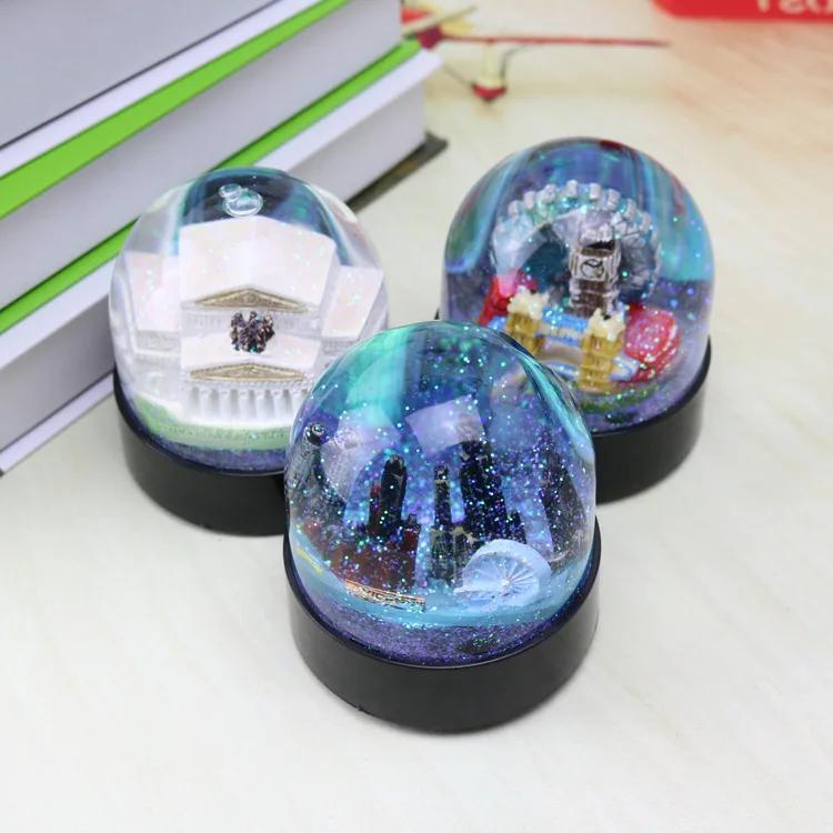 

Creative round base student gift Crystal ball couple gift with LED lights