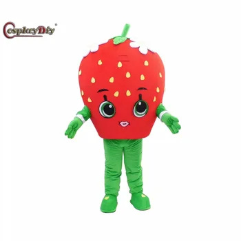 

Cosplaydiy Cartoon Character Strawberry Mascot Costume For Adult Unisex Halloween Christmas Cosplay Mascot Suit