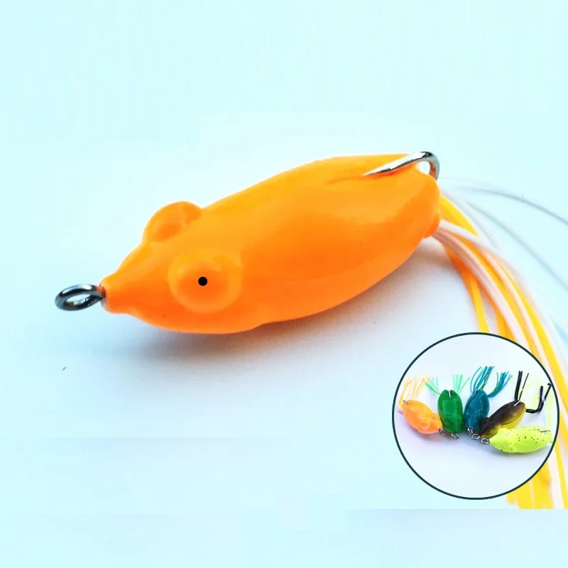 4cm 5g Popper Frog Lures Soft Baits For Snakehead Bass Lures Frog Fishing Floating Topwater drop ship
