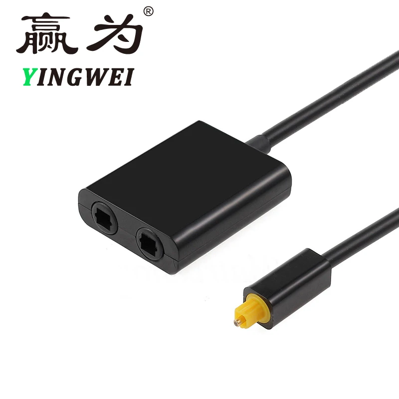 

Digital SPDIF Optical Audio 2 Way Toslink Splitter Adapter 1 Input 2 Output SPDIF Optical Cable Splitter HUB 1 Male to 2 Female