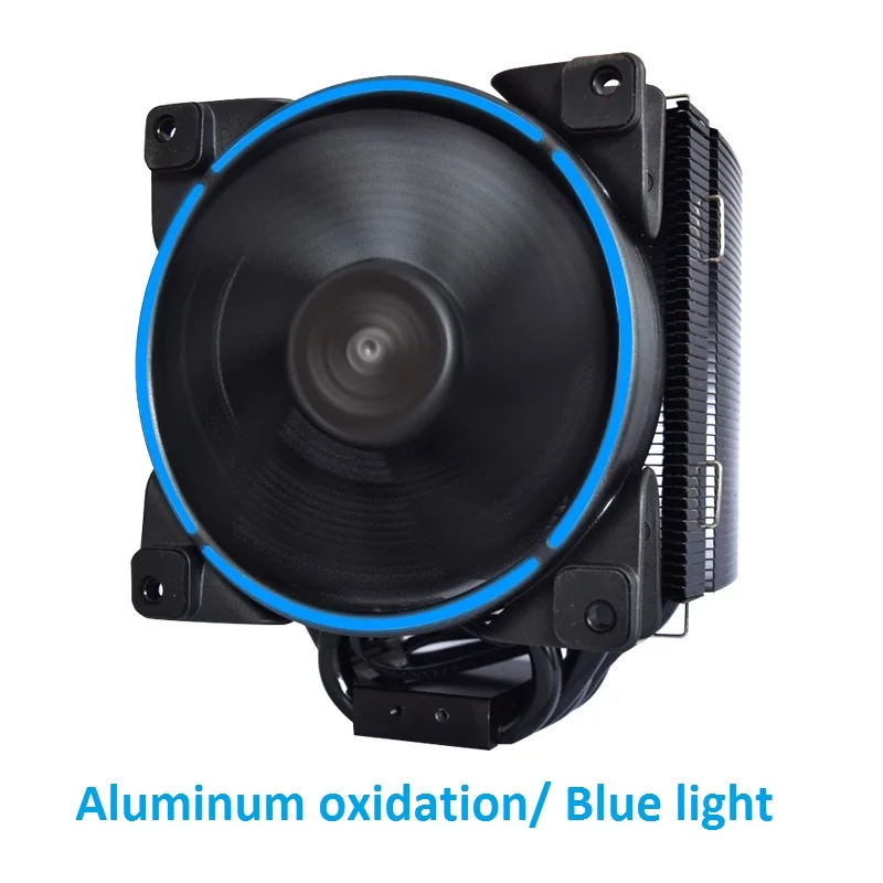 Pccooler GI-H58UB 5 Heatpipe кулер для процессора 12 см светодиодный вентилятор для Intel 2011 1156 AMD радиатор охлаждения процессора 120 мм тихий вентилятор для ПК - Цвет лезвия: Oxidation Blue ligh