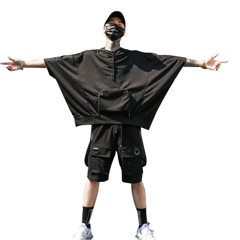 Hip Hop Hooded Sweaters Men Winter Oversized Knitwear