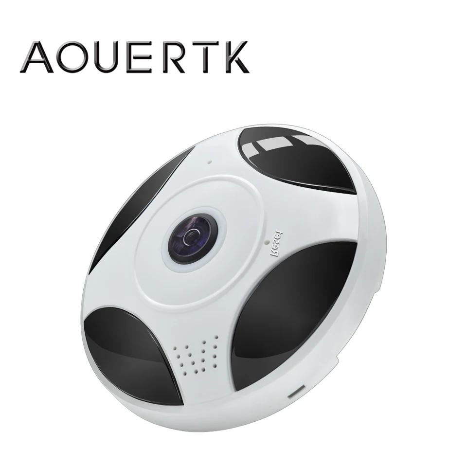AOUERTK 960P 360 Degree Camera Two Way Audio Night vision SD Card Slot WiFi  Full View  Video IP Camera WiFi Mini CCTV