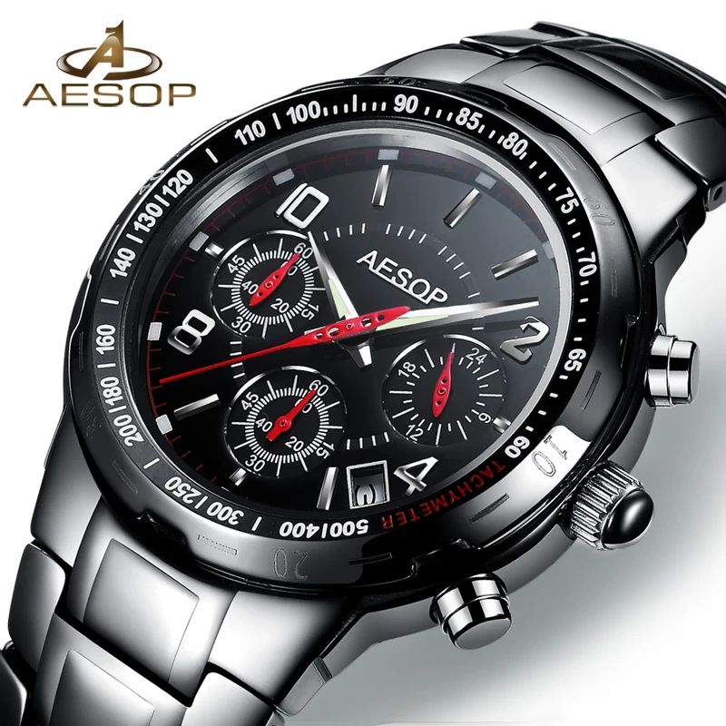 

AESOP Cool Sport Man Watch Ceramic Quartz Wristwatch Military Watches Waterproof Male Clock Men Relogio Masculino