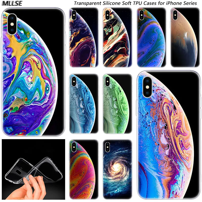 Горячий цветной модный силиконовый чехол с Луной для Apple IPhone 11 Pro XS Max X XR 7 8 6 6s Plus 5S SE