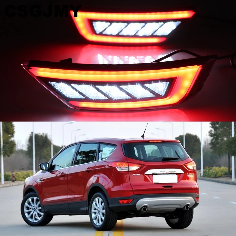 Для Ford Escape Kuga 2013 автомобиля ось правого заднего бампера отражатель фары Задний противотуманный фонарь в сборе