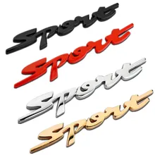 

SUKO 3D Sports Letter Chrome Metal Car Sticker sport Emblem Decoration For Toyota Prado for Volvo for Skoda Octavia for all cars