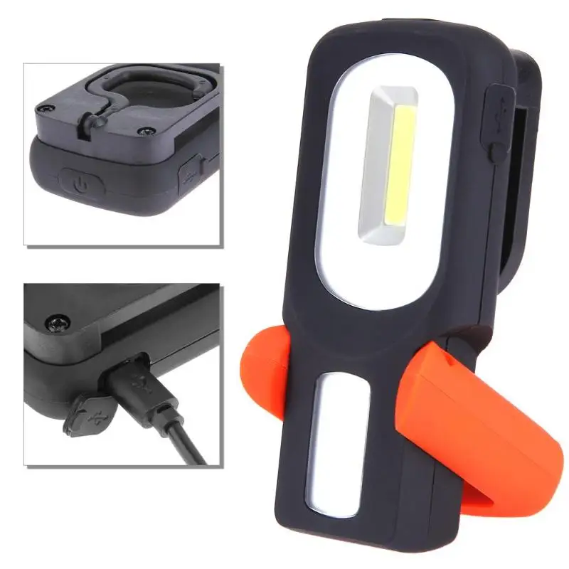 

Portable COB LED Work Light Inspection Lamp Magnetic Flashlight Torch Folding Hook Hand Tool For Garage Outdoors Camping Sport