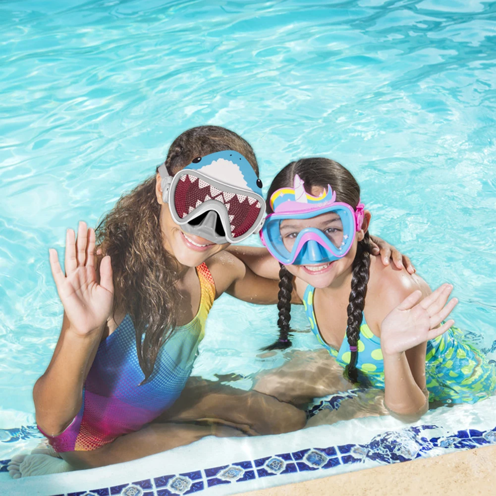 Прочный силиконовый мультфильм одежда заплыва очки дети ребенок одежда заплыва противотуманные очки водостойкие Дайвинг маска очки