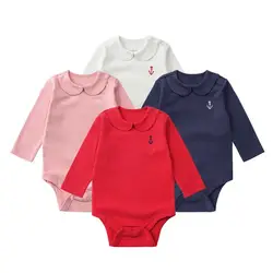 Новое поступление комбинезон Одежда для младенцев Осень с длинными рукавами детский комбинезончик 100% хлопок одежда для малышей Костюм
