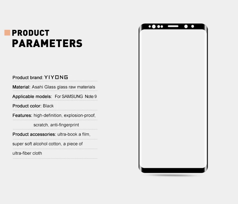 YIYONG 3D Edge изогнутое стекло для samsung Galaxy Note 9 8 Закаленное стекло-экран протектор для samsung S9 Plus S 9 Note9 стекло