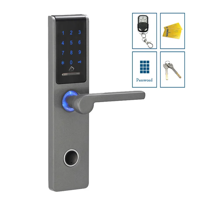 Four-in-One Electronic door lock Numeric Keypad lock support password+remote control+M1 card+keys Four-in-One Electronic door lock Numeric Keypad lock support password+remote control+M1 card+keys