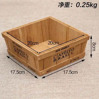 

Wooden Retro Succulent Plants Flowers Pot/ Desktop Storage Box