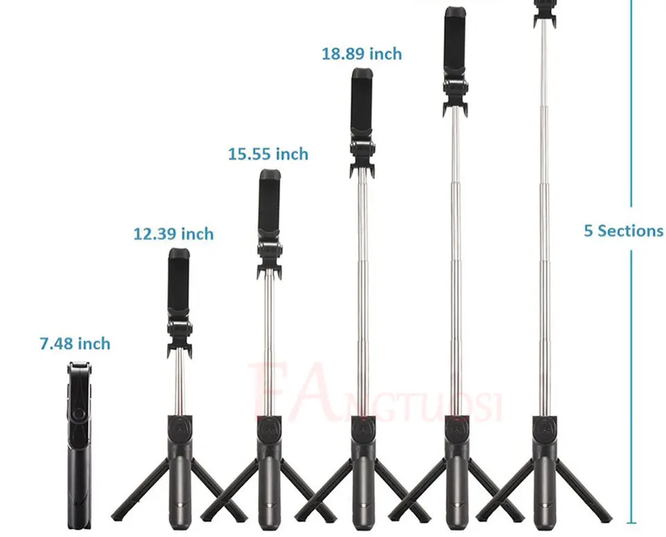 FANGTUOSI 3 в 1 беспроводной Bluetooth селфи палка складной ручной монопод мини штатив с затвором дистанционного управления для iPhone