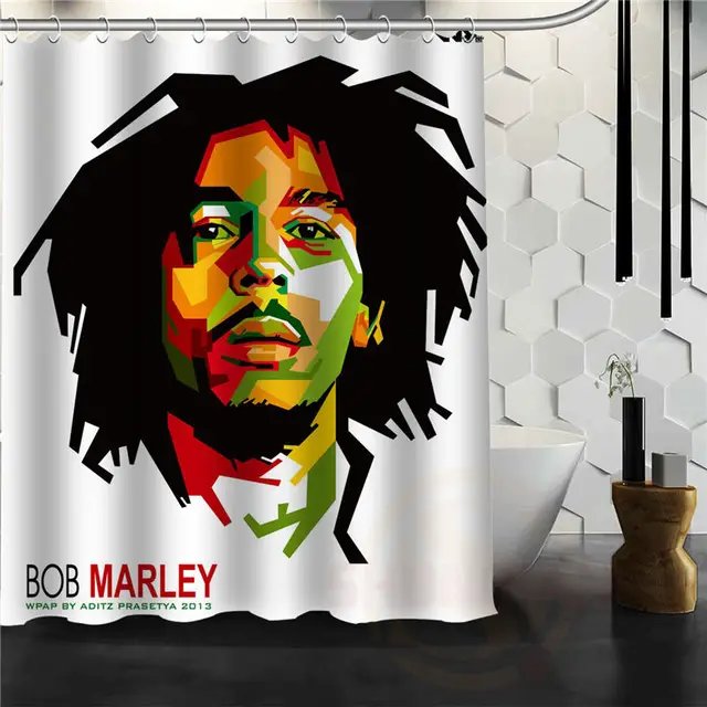 Eco friendly Hot Custom BOB MARLEY Personality Bathroom Shower Curtain