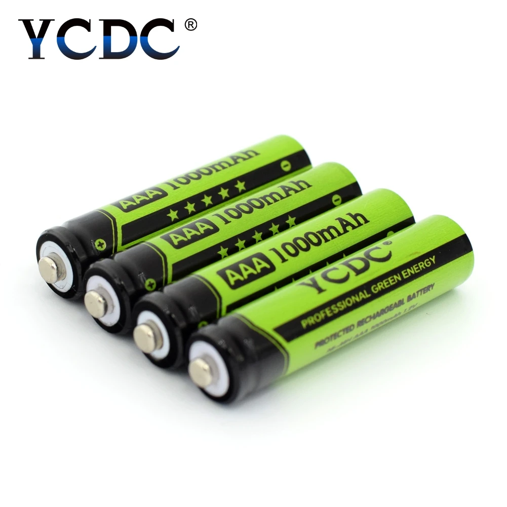 11,11 окончательная цена! 4 шт YCDC AAA LR3 HR3 1000mAh ni-mh аккумуляторная батарея многоцелевой мощности