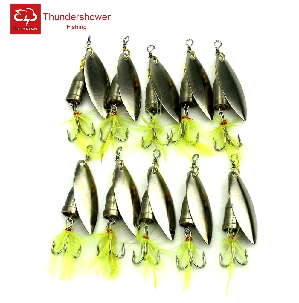 Big Sale 10pcs New Spinner Bait Metal Hard Spoon Fishing Lure 6