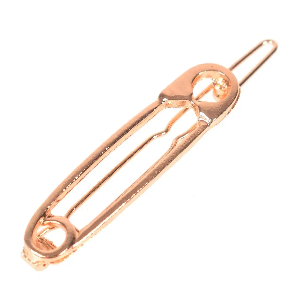 Новое поступление элегантные женские корейские простые дизайнерские минималистичные изящные золотые серебряное пустое сердце ручная форма заколки для волос - Цвет: gold pin