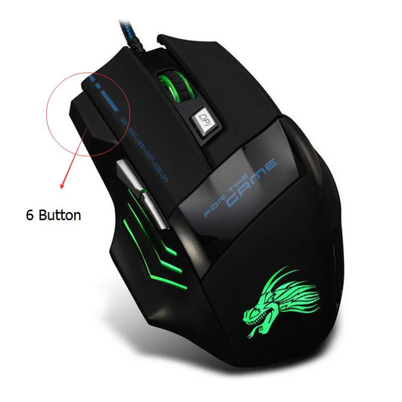 Профессиональная проводная USB мышь X8 6 кнопок 5500DPI|mouse logitech|mouse pad optical mousemouse soft |