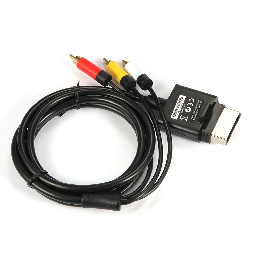 1,8 м игровой Аудио Видео кабель с 3 RCA штекерами нейтральный AV RCA видео композитный кабель для Xbox 360 Slim