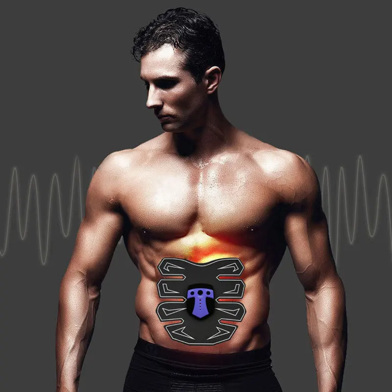 Стимулятор мышц брюшной EMS для похудения тренажер для мышц Тренажер стимулятор массажер для тела фитнес аксессуары для мужчин и женщин Спорт
