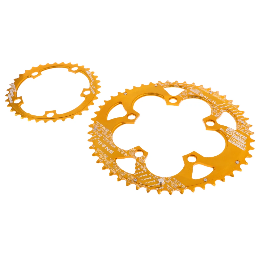 Bike Racing Double Oval Chain Ring 35T/50T 9/10/11 Speed BCD 110mm Chainring Set