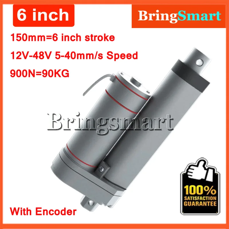 L TGA Y 12V DC 150mm Ход 6 дюймовый Холл электрический линейный привод с кодеком ''ход