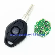 Remote key for BMW 3 5 7 SERIES E38 E39 E46 HU58 (Fits: BMW)3button remote 433mhz with 7935 ID44 Transponder chip uncut blade