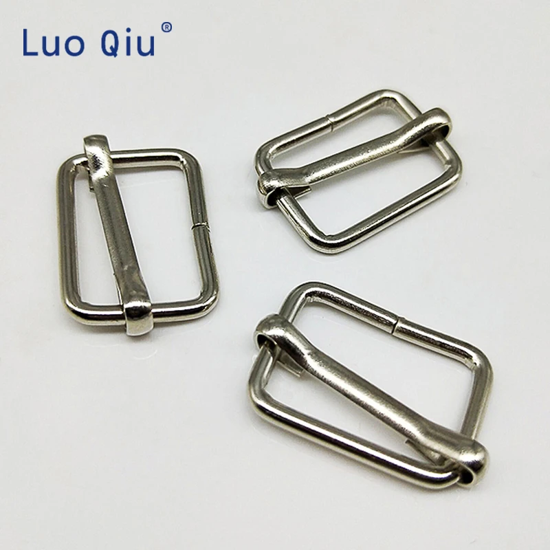 Luo Qiu 10 шт./лот 20 ММ Серебристые регулируемые подтяжки с пряжками и слайдер для