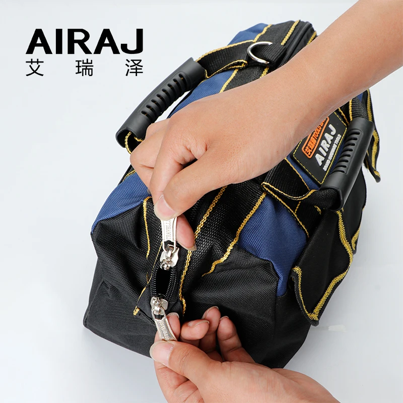 portable tool chest AIRAJ 13 in Tool Bag, Large Capacity Top Opening Tool Kit, Tool Storage Bag For Electrician Woodworking Fitters tool chest trolley